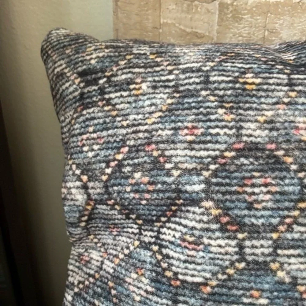 Loloi x Sonoma Super Soft Diamond Geometric Square Throw Pillow Accent 18
